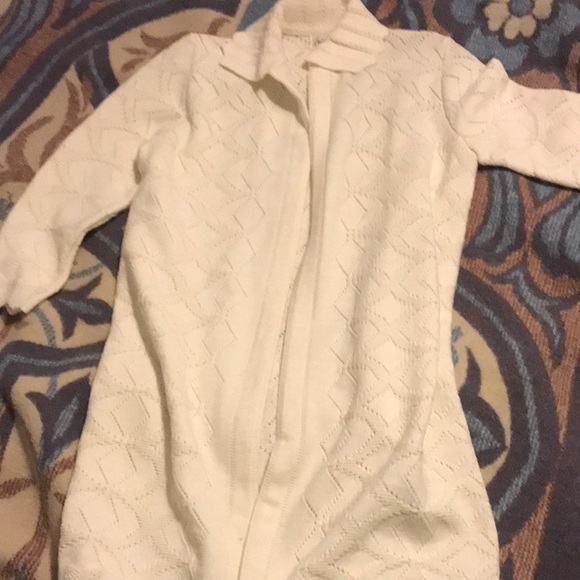 VINTAGE Cuddle Knit Wintuk Acrylic Cardigan Sweater Cream - Picture 1 of 4